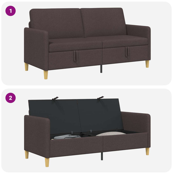 Sofa cu Spațiu de Depozitare Maro închis 172 x 78 x 87 cm - WALTI WALTI