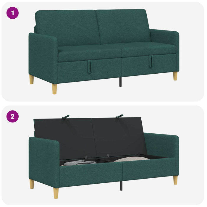 Sofa cu Spațiu de Depozitare Verde închis 172 x 78 x 87 cm - WALTI WALTI