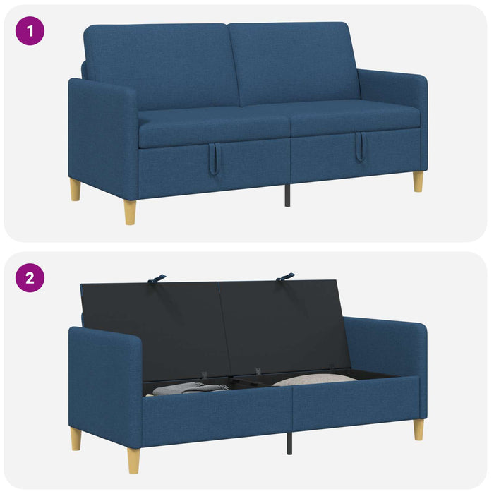 Sofa cu Spațiu de Depozitare albastru 172 x 78 x 87 cm - WALTI WALTI