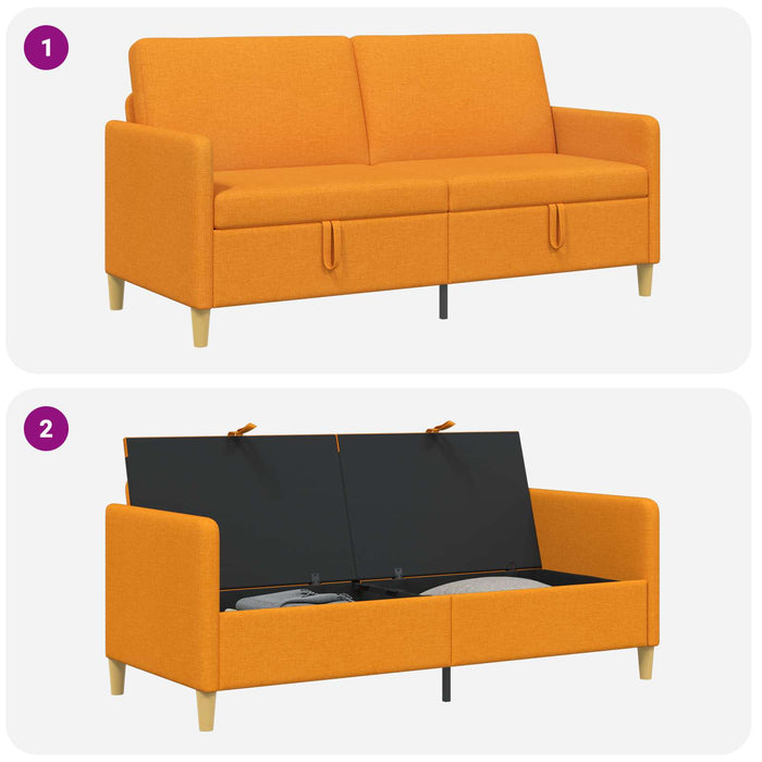Sofa cu Spațiu de Depozitare Galben Întunecat 172 x 78 x 87 cm WALTI