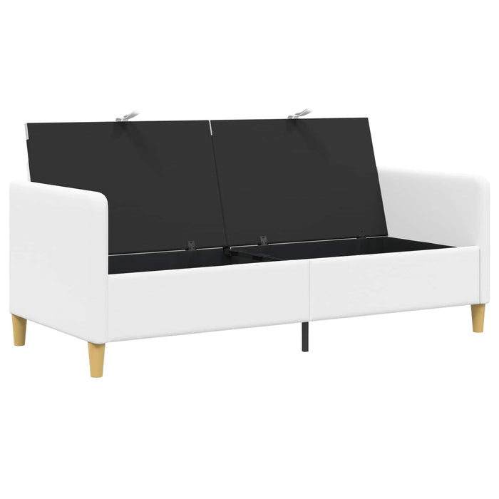 Sofa cu Spațiu de Depozitare Alb 172 x 78 x 87 cm Poliester - WALTI WALTI