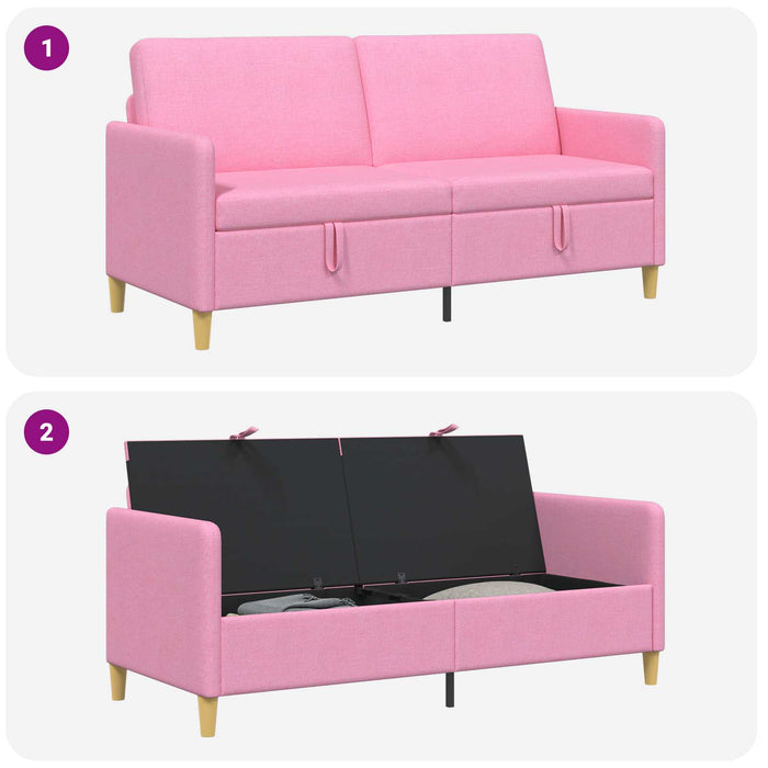 Sofa cu Spațiu de Depozitare Roz 172 x 78 x 87 cm Poliester - WALTI WALTI