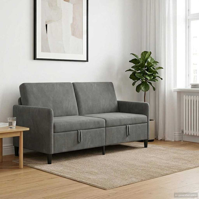 Sofa cu Spațiu de Depozitare Gri închis 172 x 78 x 87 cm - WALTI WALTI
