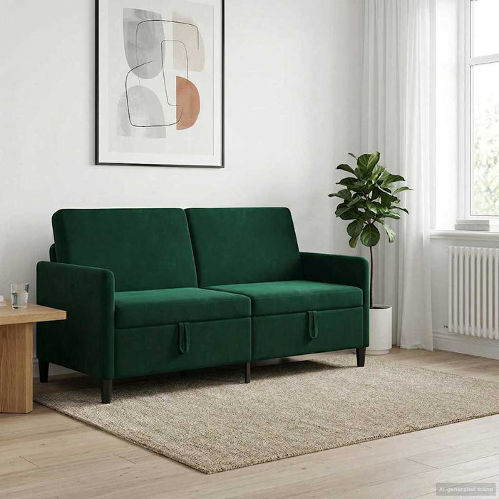 Sofa cu Spațiu de Depozitare Verde închis 172 x 78 x 87 cm - WALTI WALTI