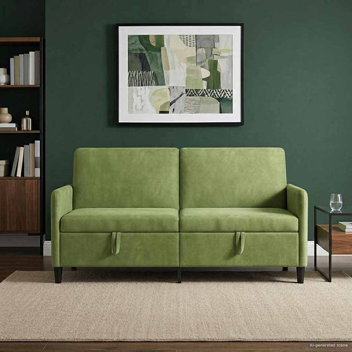 Sofa cu Spațiu de Depozitare Verde deschis 172 x 78 x 87 cm - WALTI WALTI
