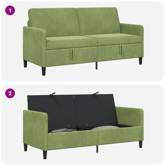 Sofa cu Spațiu de Depozitare Verde deschis 172 x 78 x 87 cm - WALTI WALTI
