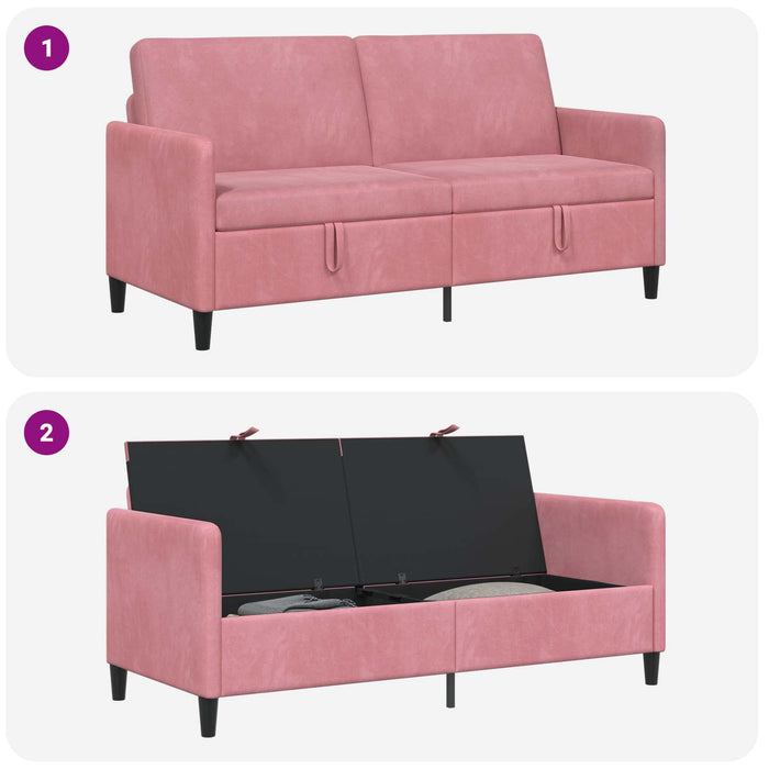 Sofa cu Spațiu de Depozitare Roz 172 x 78 x 87 cm Poliester - WALTI WALTI