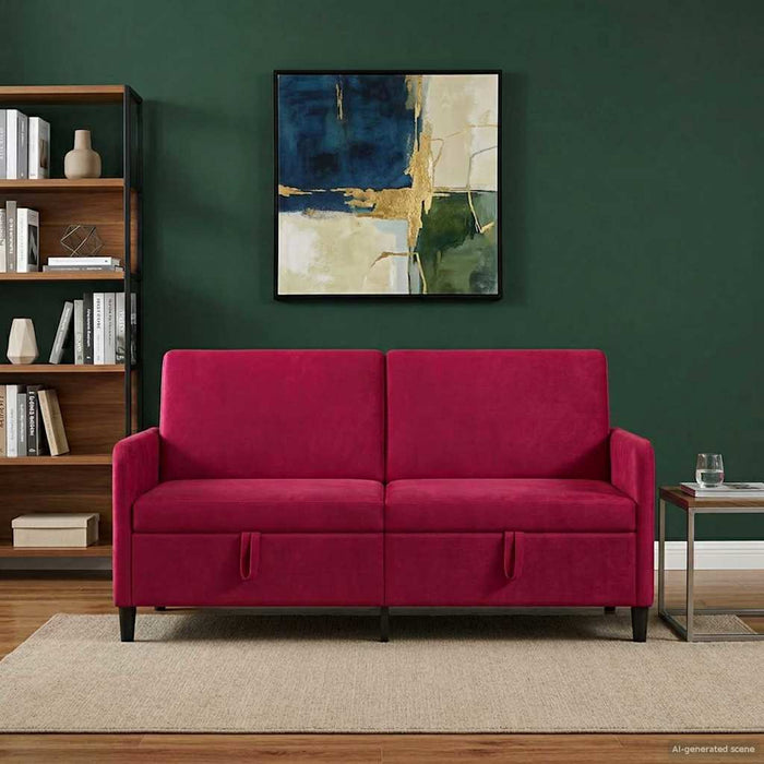 Sofa cu Spațiu de Depozitare Roșu Vin 172 x 78 x 87 cm - WALTI WALTI