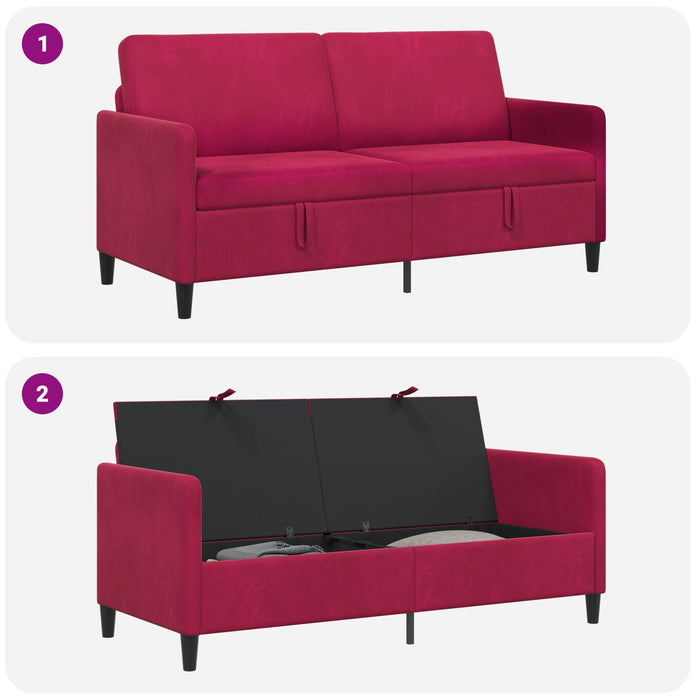 Sofa cu Spațiu de Depozitare Roșu Vin 172 x 78 x 87 cm - WALTI WALTI