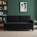 Sofa cu Spațiu de Depozitare Negru 172 x 78 x 87 cm Poliester - WALTI WALTI