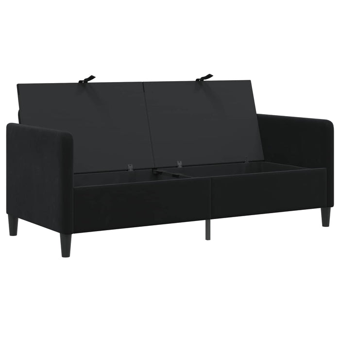 Sofa cu Spațiu de Depozitare Negru 172 x 78 x 87 cm Poliester - WALTI WALTI