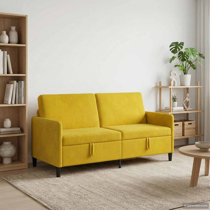 Sofa cu Spațiu de Depozitare Galben 172 x 78 x 87 cm Poliester - WALTI WALTI