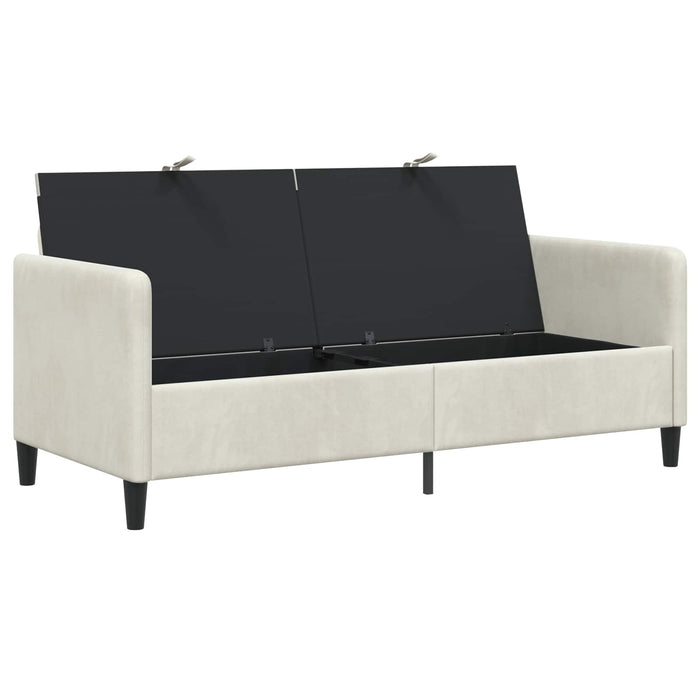 Sofa cu Spațiu de Depozitare Crem 172 x 78 x 87 cm Poliester - WALTI WALTI