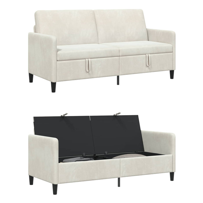 Sofa cu Spațiu de Depozitare Crem 172 x 78 x 87 cm Poliester - WALTI WALTI