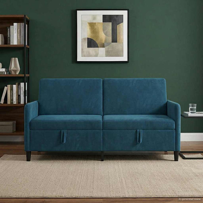 Sofa cu Spațiu de Depozitare albastru 172 x 78 x 87 cm - WALTI WALTI