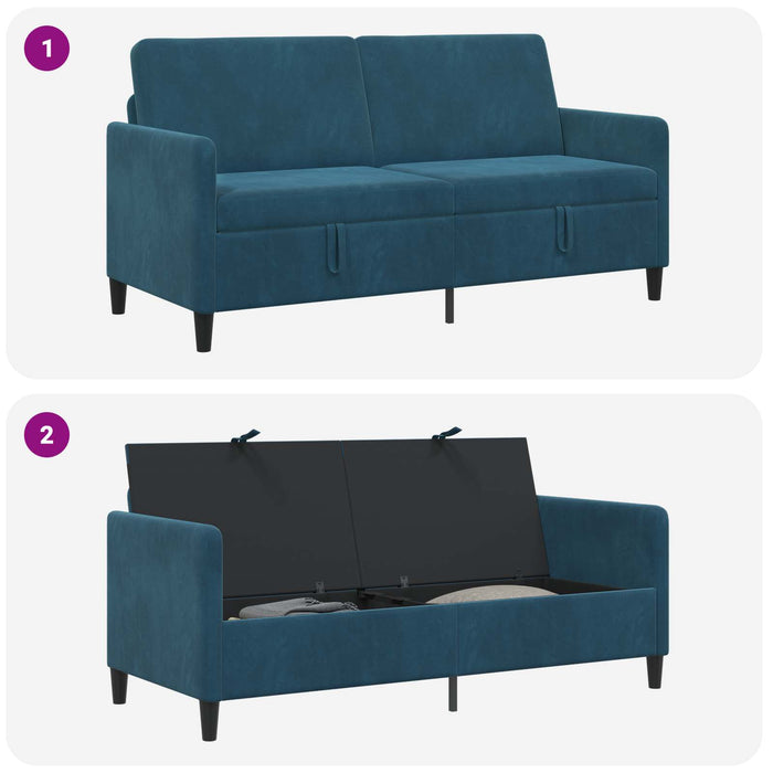 Sofa cu Spațiu de Depozitare albastru 172 x 78 x 87 cm - WALTI WALTI