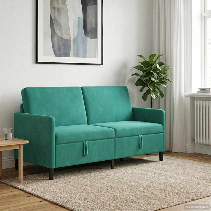 Sofa cu Spațiu de Depozitare Turcoaz 172 x 78 x 87 cm Poliester - WALTI WALTI