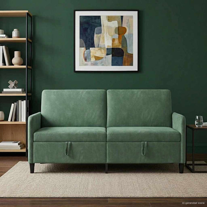 Sofa cu Spațiu de Depozitare Verde Mării 172 x 78 x 87 cm - WALTI WALTI