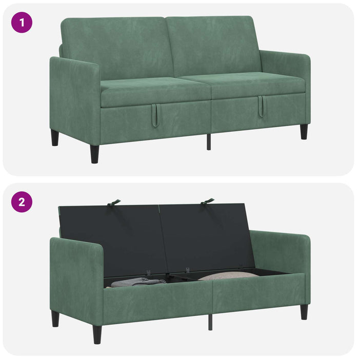 Sofa cu Spațiu de Depozitare Verde Mării 172 x 78 x 87 cm - WALTI WALTI