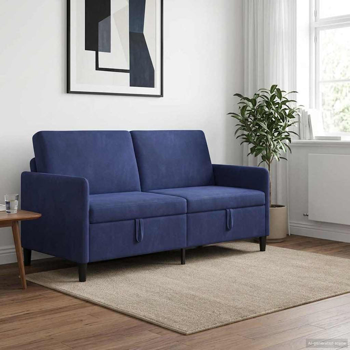Sofa cu Spațiu de Depozitare Albastru Poliție 172 x 78 x 87 cm - WALTI WALTI