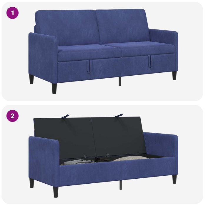 Sofa cu Spațiu de Depozitare Albastru Poliție 172 x 78 x 87 cm - WALTI WALTI