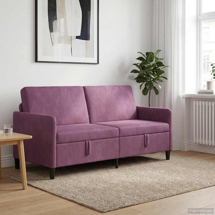 Sofa cu Spațiu de Depozitare Violet 172 x 78 x 87 cm Poliester - WALTI WALTI