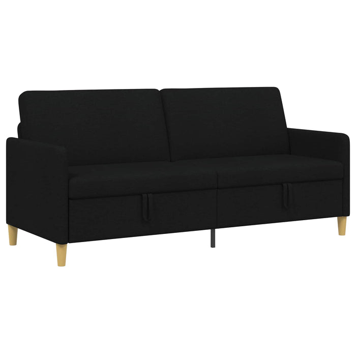 Sofa cu Spațiu de Depozitare Negru 192 x 78 x 87 cm Poliester - WALTI WALTI