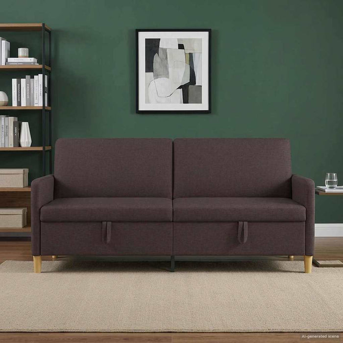 Sofa cu Spațiu de Depozitare Maro închis 192 x 78 x 87 cm - WALTI WALTI