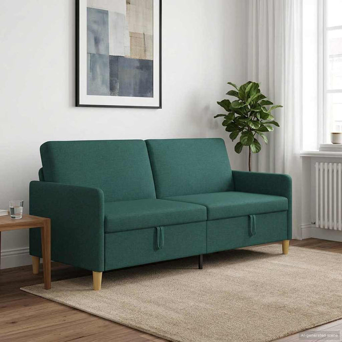 Sofa cu Spațiu de Depozitare Verde închis 192 x 78 x 87 cm - WALTI WALTI