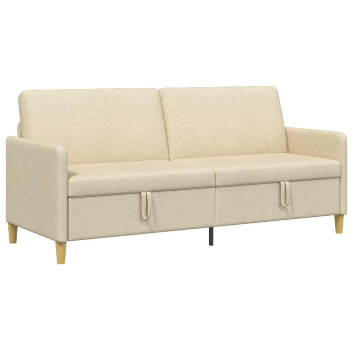Sofa cu Spațiu de Depozitare Crem 192 x 78 x 87 cm Poliester - WALTI WALTI