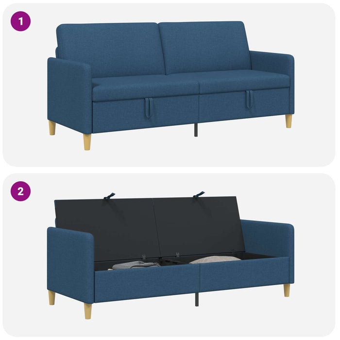 Sofa cu Spațiu de Depozitare albastru 192 x 78 x 87 cm - WALTI WALTI