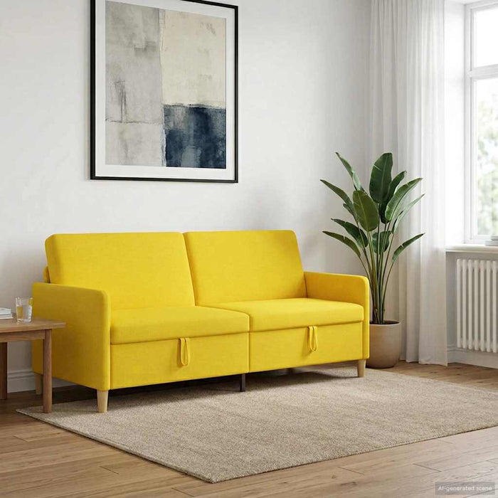 Sofa cu Spațiu de Depozitare Galben Deschis 192 x 78 x 87 cm - WALTI WALTI