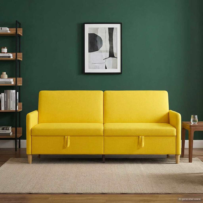 Sofa cu Spațiu de Depozitare Galben Deschis 192 x 78 x 87 cm - WALTI WALTI