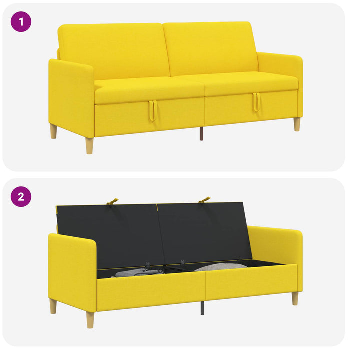 Sofa cu Spațiu de Depozitare Galben Deschis 192 x 78 x 87 cm - WALTI WALTI