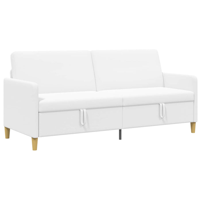 Sofa cu Spațiu de Depozitare Alb 192 x 78 x 87 cm Poliester - WALTI WALTI