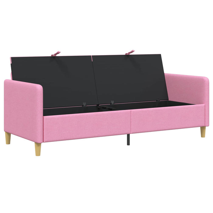 Sofa cu Spațiu de Depozitare Roz 192 x 78 x 87 cm Poliester - WALTI WALTI