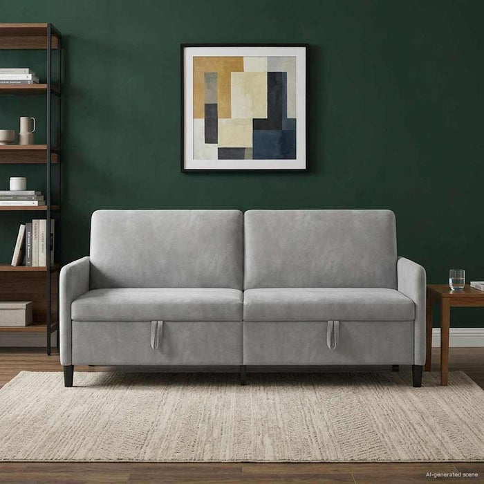 Sofa cu Spațiu de Depozitare Gri deschis 192 x 78 x 87 cm - WALTI WALTI