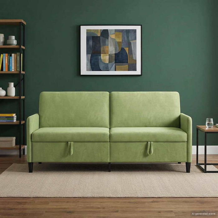 Sofa cu Spațiu de Depozitare Verde deschis 192 x 78 x 87 cm - WALTI WALTI