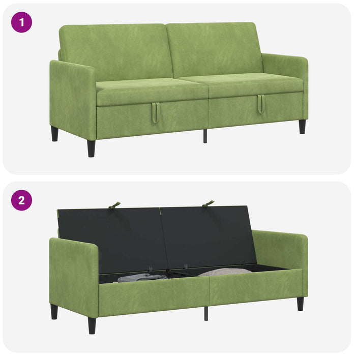 Sofa cu Spațiu de Depozitare Verde deschis 192 x 78 x 87 cm - WALTI WALTI