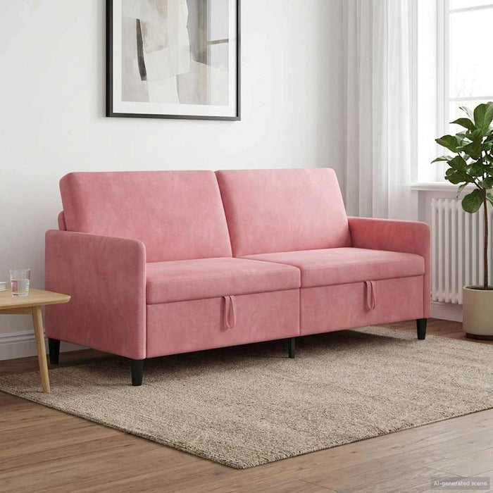 Sofa cu Spațiu de Depozitare Roz 192 x 78 x 87 cm Poliester - WALTI WALTI