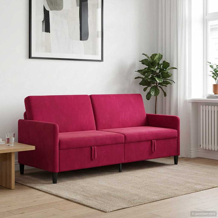 Sofa cu Spațiu de Depozitare Roșu Vin 192 x 78 x 87 cm - WALTI WALTI