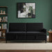 Sofa cu Spațiu de Depozitare Negru 192 x 78 x 87 cm Poliester - WALTI WALTI