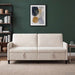 Sofa cu Spațiu de Depozitare Crem 192 x 78 x 87 cm Poliester - WALTI WALTI