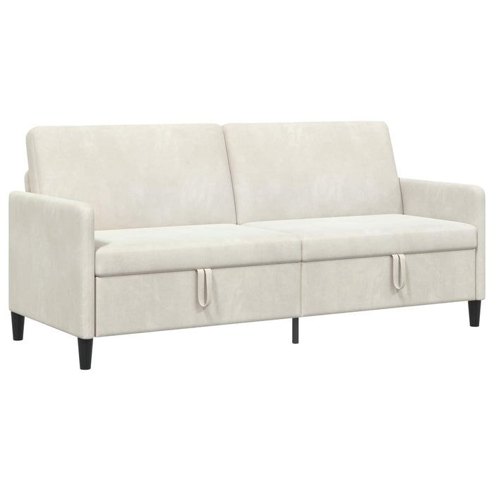 Sofa cu Spațiu de Depozitare Crem 192 x 78 x 87 cm Poliester - WALTI WALTI