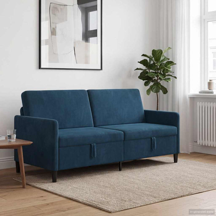 Sofa cu Spațiu de Depozitare albastru 192 x 78 x 87 cm - WALTI WALTI