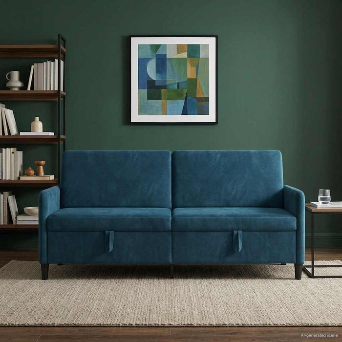 Sofa cu Spațiu de Depozitare albastru 192 x 78 x 87 cm - WALTI WALTI