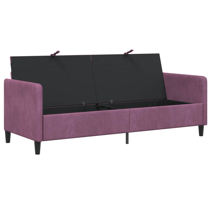 Sofa cu Spațiu de Depozitare Violet 192 x 78 x 87 cm Poliester - WALTI WALTI