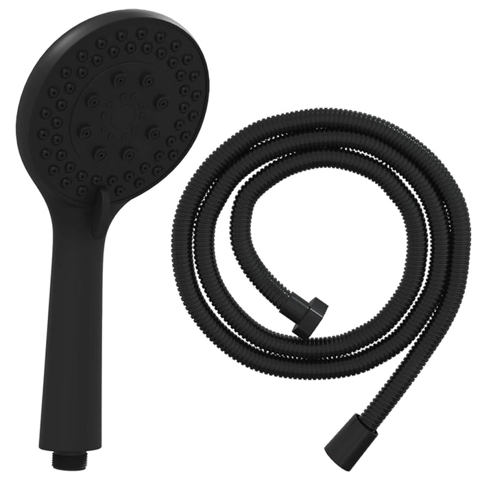 Set de cap de duș Negru 150 cm Oţel inoxidabil - WALTI WALTI