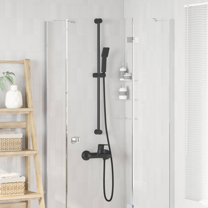 Set de cap de duș Negru 150 cm Oţel inoxidabil - WALTI WALTI