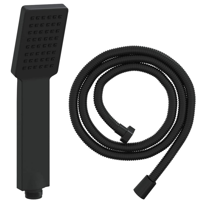 Set de cap de duș Negru 150 cm Oţel inoxidabil - WALTI WALTI